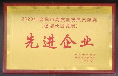 2023年金昌市高质量发展贡献奖先进企业